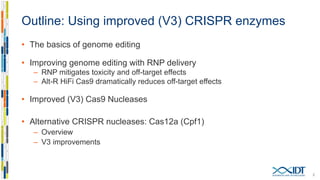 Increasing genome editing efficiency with optimized CRISPR-Cas enzymes ...