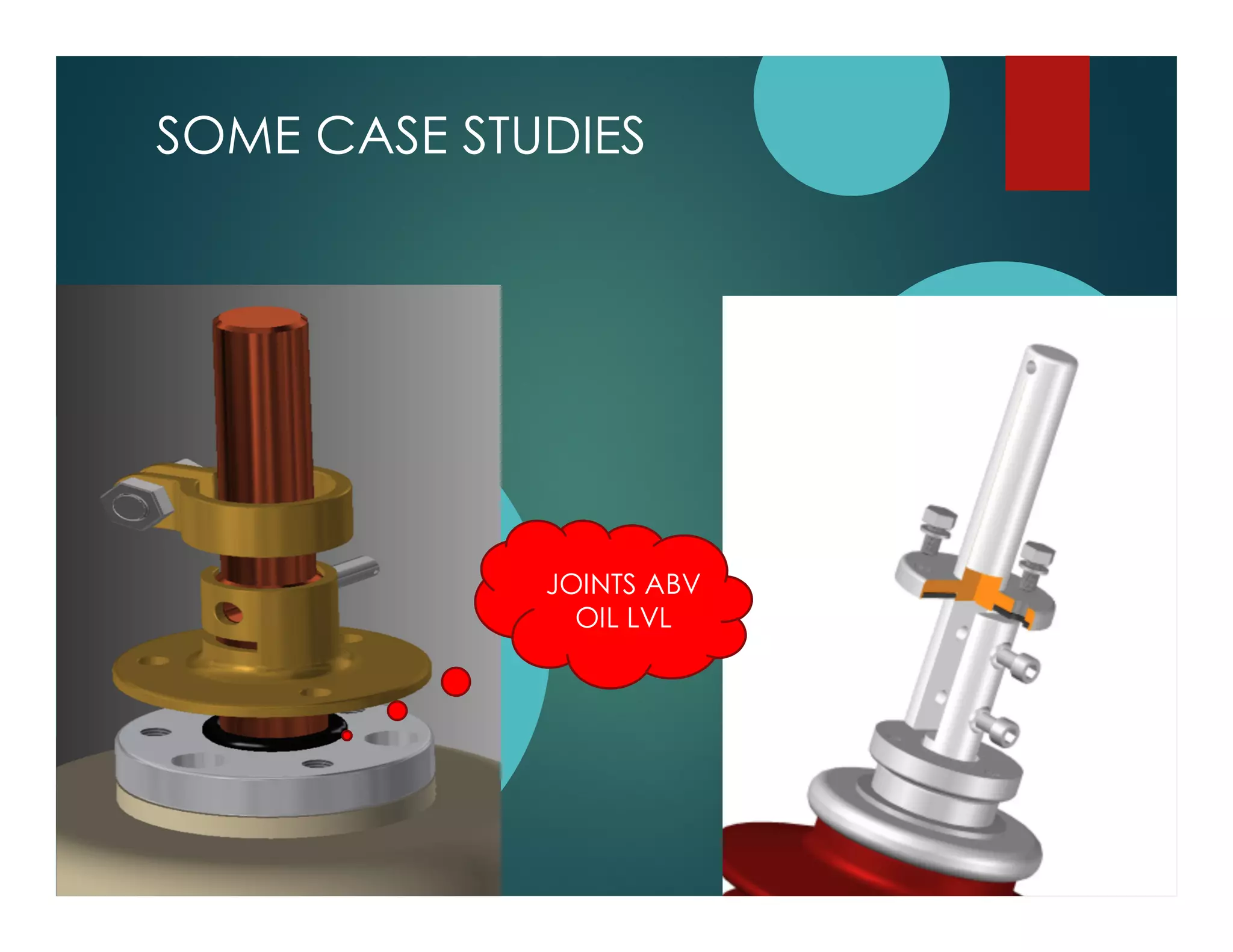 SOME CASE STUDIES
JOINTS ABV
OIL LVL
 