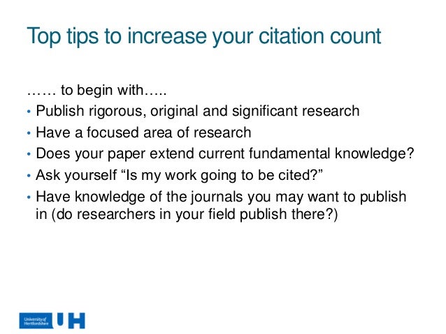 Increasing your citation count Increasing your citation count