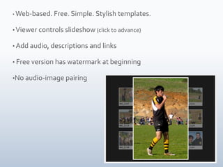  Professional look. Full-screen viewing option.