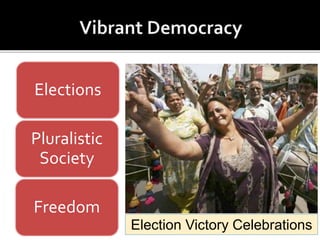 Elections
Pluralistic
Society
Freedom
Election Victory Celebrations
 