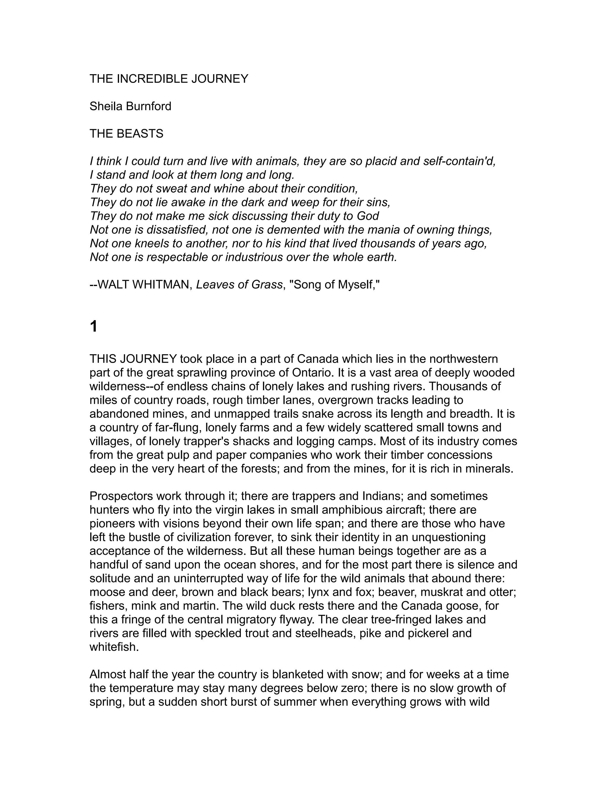 Incredible journey | PDF