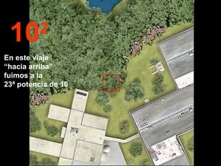 10 2 En este viaje  “hacia arriba” fuimos a la  23ª potencia de 10 
