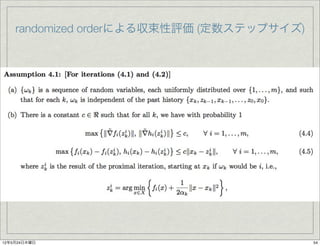 randomized orderによる収束性評価 (定数ステップサイズ)




12年5月24日木曜日                                54
 