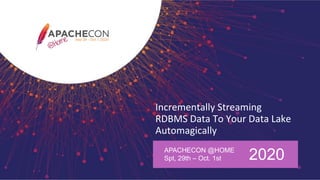 APACHECON @HOME
Spt, 29th – Oct. 1st 2020
 