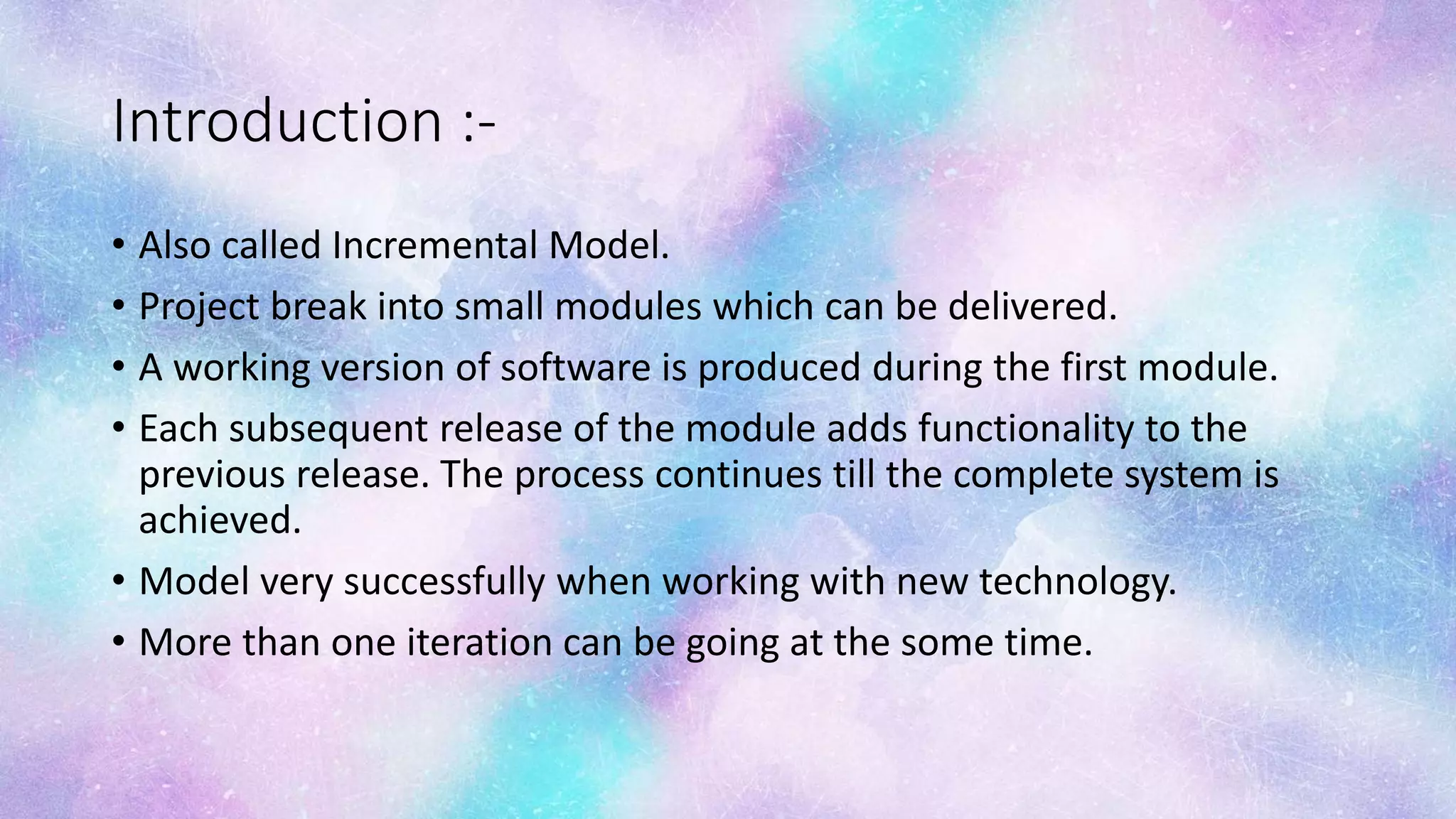 Incremental model | PPTX | Computer Software and Applications | Computing