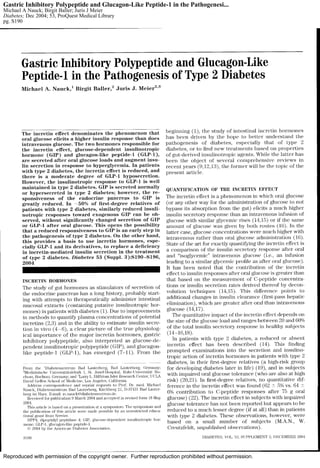 Gastric Inhibitory Polypeptide and Glucagon-Like Peptide-1 in the Pathogenesi...
Michael A Nauck; Birgit Baller; Juris J Meier
Diabetes; Dec 2004; 53, ProQuest Medical Library
pg. S190




Reproduced with permission of the copyright owner. Further reproduction prohibited without permission.
 