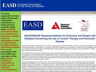 The three
organizations firmly
believe that people
taking these
medications, or
those who may
consider taking
them, should be
informed of all that
is currently known
about their potential
risks and
advantages in order
to make the best
possible decisions
about their treatment
and care, in
consultation with
their health care
providers. At this
time, there is
insufficient
information to
modify current
treatment
recommendations.

 