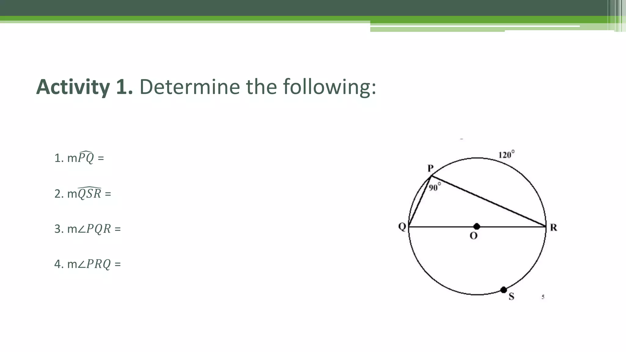 Incribed angles of a circle | PPT