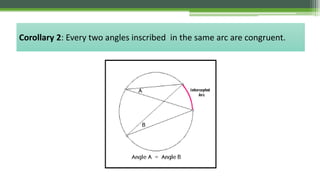 Incribed angles of a circle | PPTX