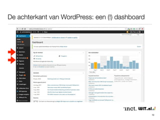 WordPress downloads: kijk zelf eens 
• 5 september versie 4.0 verschenen 
http://wordpress.org/download/counter/ 
10 
7 sep. 2014 - 09:00 
 