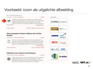 Voorbeeld: auteur als uitgelichte afbeelding 
30 
 