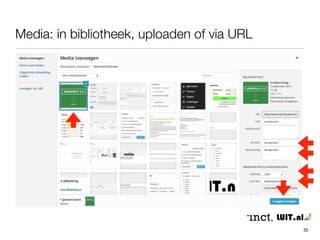 WordPress - deel 2 
5. media toevoegen: beelden, galerij, video 
35 
 