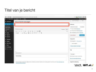 Titel van je bericht 
7 
 
