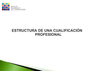 ESTRUCTURA DE UNA CUALIFICACIÓN
PROFESIONAL
 