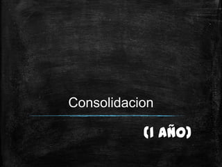 Consolidacion

           (1 año)
 
