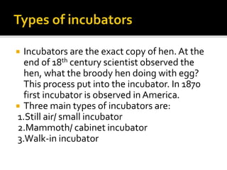 Incubation method, types of incubators and seasonal hatching (1) | PPTX