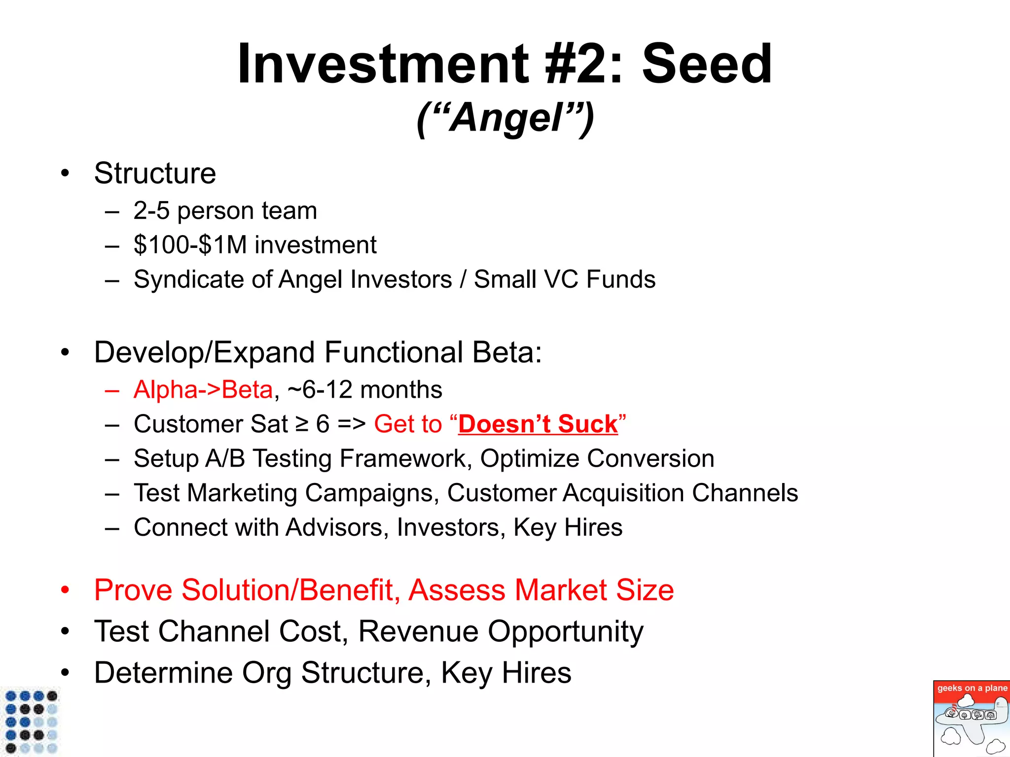 Incubator: Hatching Startups Idealab  (Bill Gross, 1996-2001) Goto.com -> Yahoo Search Marketing CitySearch, PayMyBills, Commission Junction, NetZero Y-Combinator   (Paul Graham, 2005-pres.) 9+ “vintages”, 100+ companies Reddit, Scribd, Xobni, Omnisio, DropBox TechStars  (CO),  SeedCamp  (UK),  LaunchBox  (DC) fbFund REV  (Silicon Valley, 2008-2009) Facebook, Founders Fund, Accel 