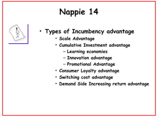 Nappie 14 <ul><li>Types of Incumbency advantage </li></ul><ul><ul><ul><li>Scale Advantage </li></ul></ul></ul><ul><ul><ul>...