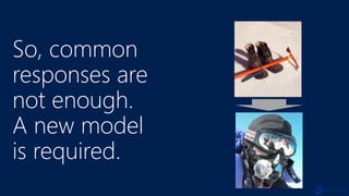 So, common
responses are
not enough.
A new model
is required.
 