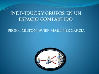 INDIVIDUOS Y GRUPOS EN UN
ESPACIO COMPARTIDO
PROFR. MILTON JAVIER MARTINEZ GARCIA
 