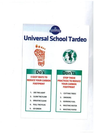 IND-2012-20 Universal School Tardeo -Our gentle footprints today will ...