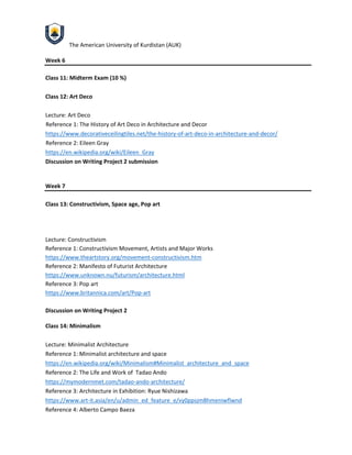 IND311 History of interior design 2, Course File | PDF