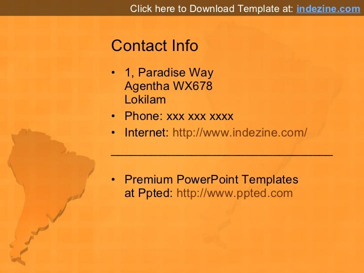 south america map powerpoint background
