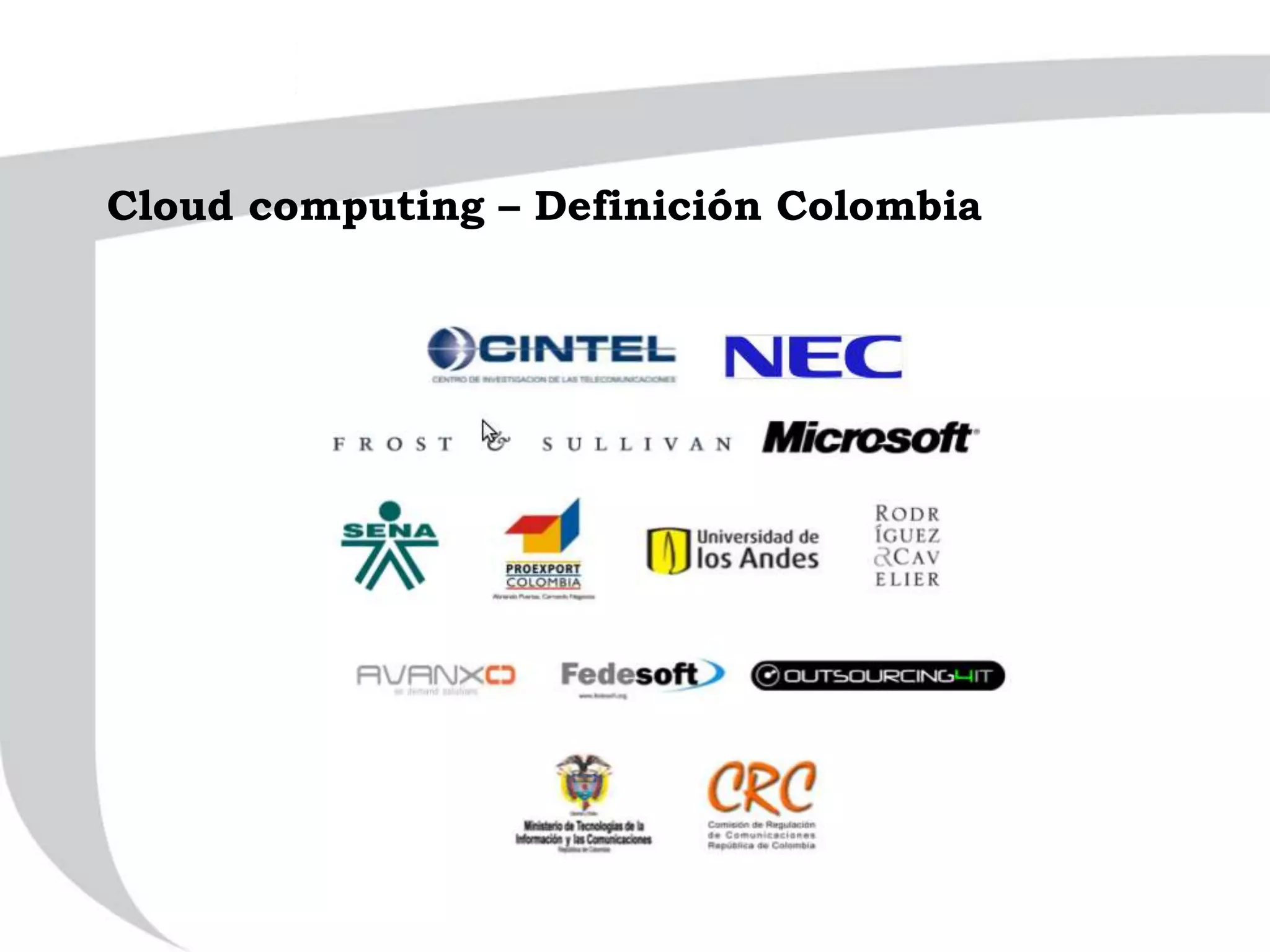 Cloud computing – Definición Colombia
 
