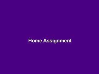 Home Assignment
 