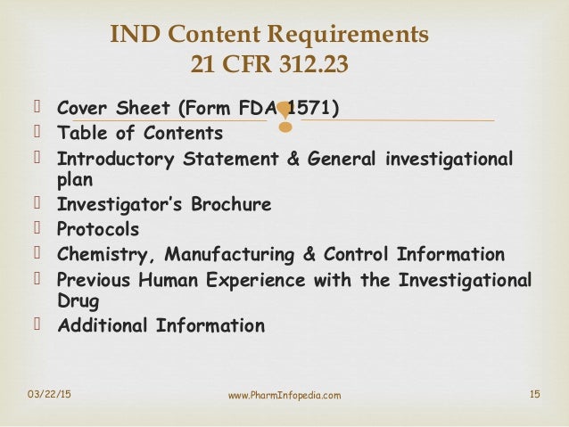 investigational new drug application form 1571