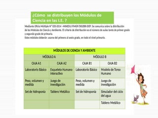 ¿Cómo se distribuyen los Módulos de
Ciencia en las I.E. ?
 