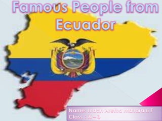 Famous People from
Ecuador
 