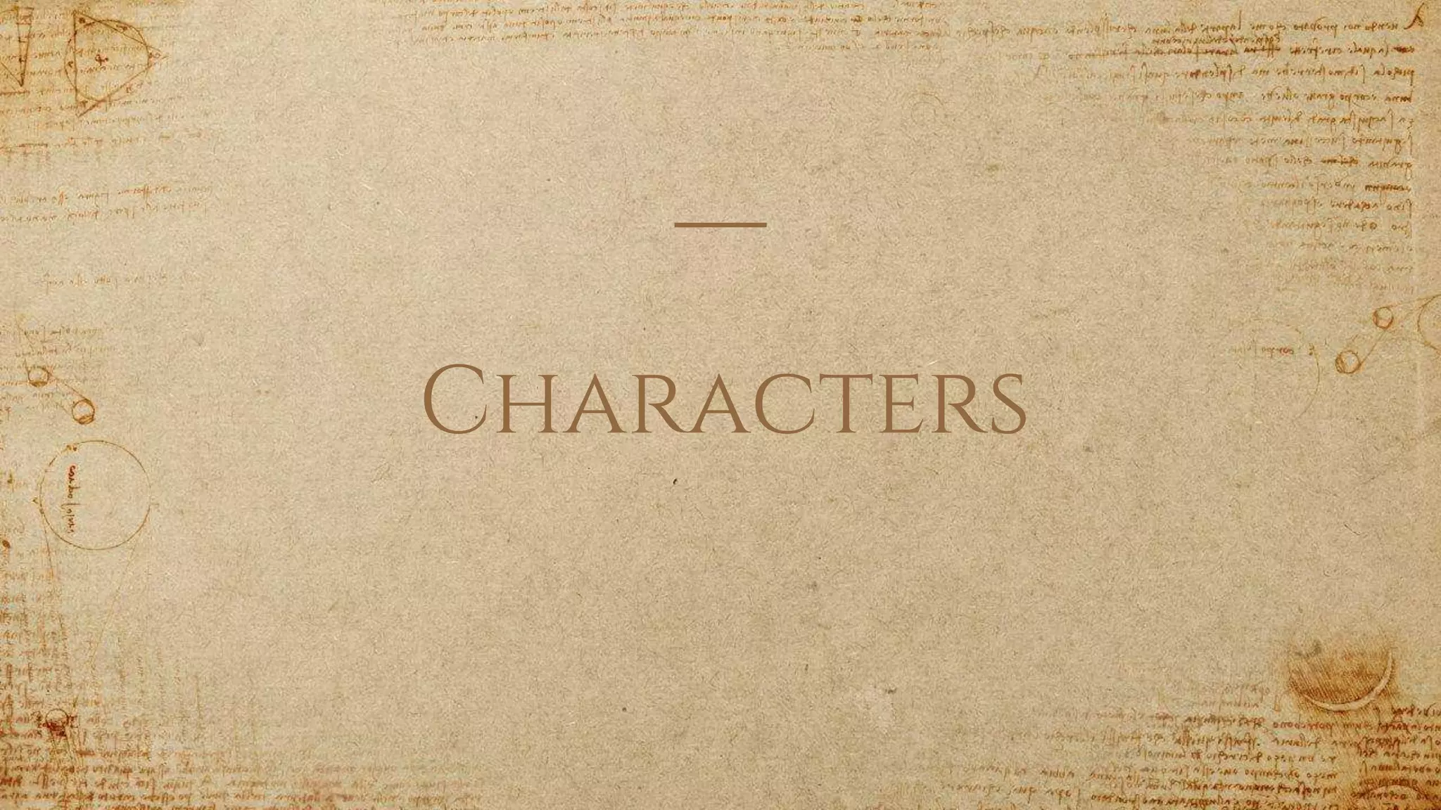 Characters
 