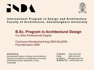 INDA Program & Student Work | PPTX
