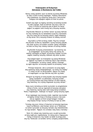 Indarapatra at sulayman | DOCX