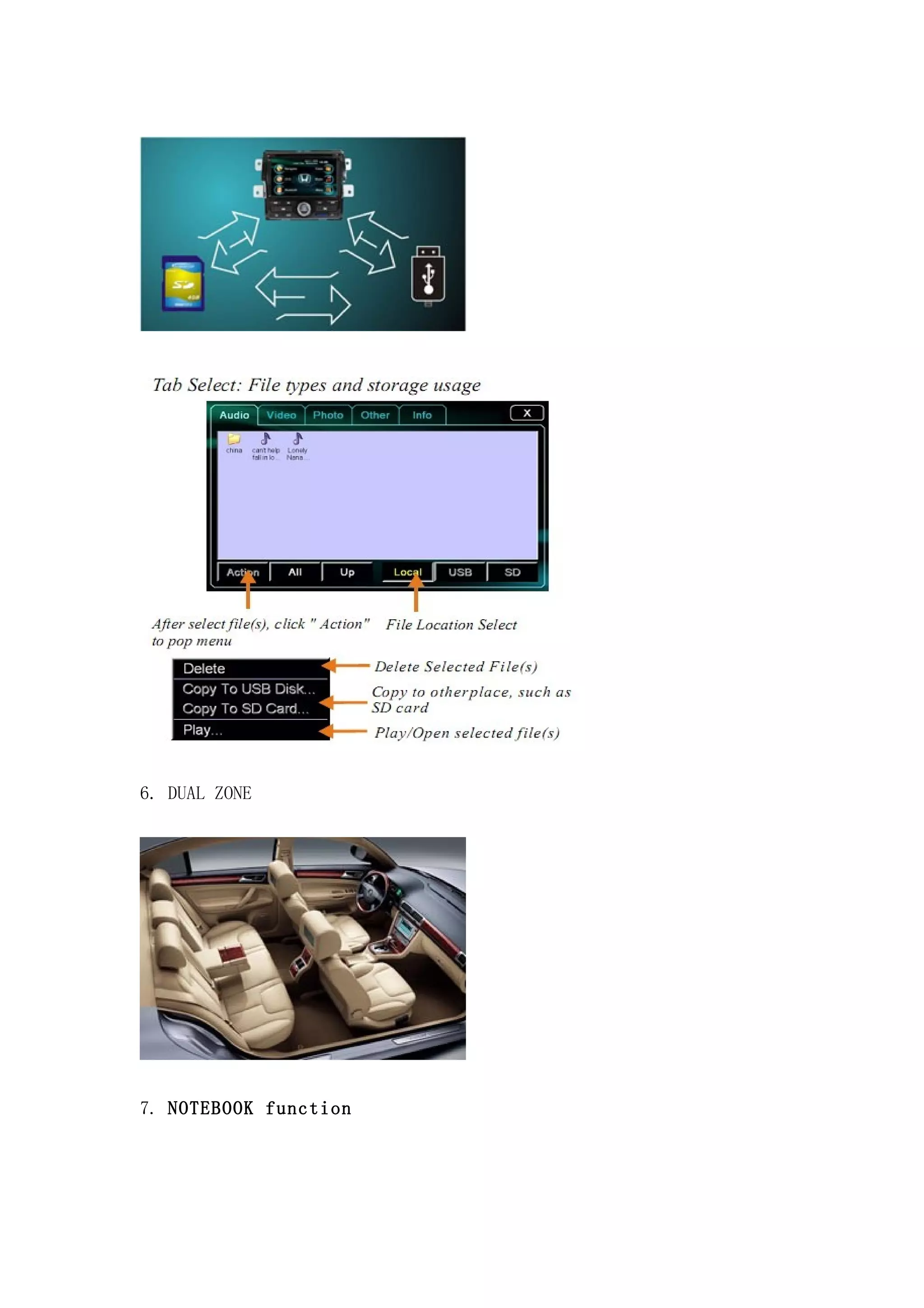 6. DUAL ZONE




7. NOTEBOOK function
 