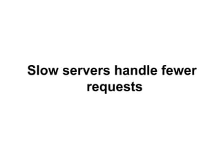 Slow servers handle fewer
requests

 