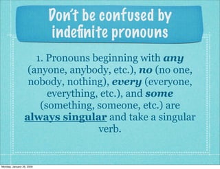Indefinite Pronouns