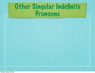 Indefinite Pronouns