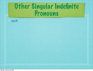Indefinite Pronouns