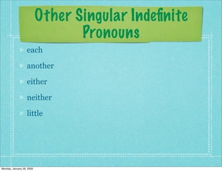 Indefinite Pronouns