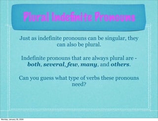 Indefinite Pronouns
