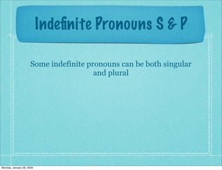 Indefinite Pronouns