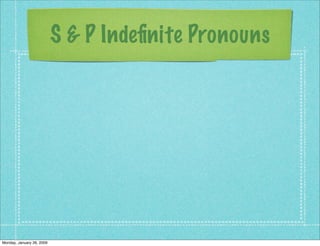 Indefinite Pronouns