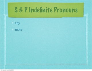 Indefinite Pronouns