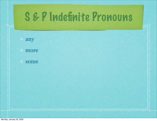 Indefinite Pronouns