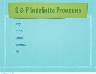 Indefinite Pronouns
