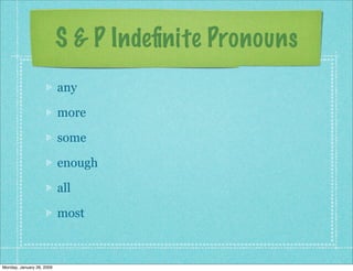 Indefinite Pronouns