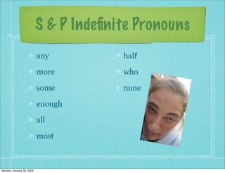 Indefinite Pronouns